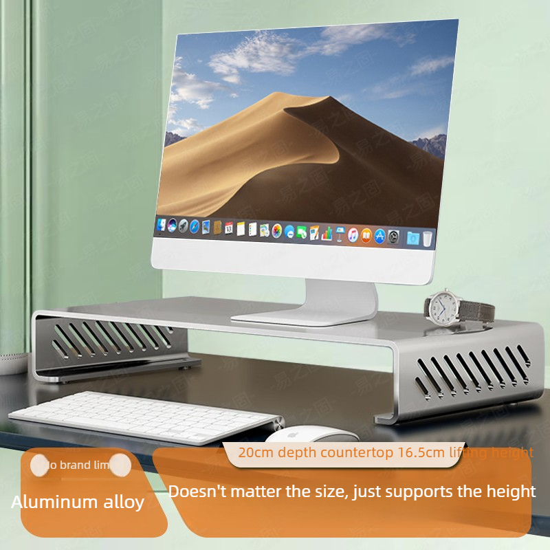 Desk Setup Monitor And Laptop - ขาตั้งจอคอมพิวเตอร์แบบยกสูง ช่วยจัดระเบียบโต๊ะทำงานตามหลักสรีรศาสตร์ สำหรับวางแล็ปท็อป ใช้เล่นเกม ประหยัดพื้นที่ อุปกรณ์สำนักงานเพื่อปรับปรุงท่าทาง