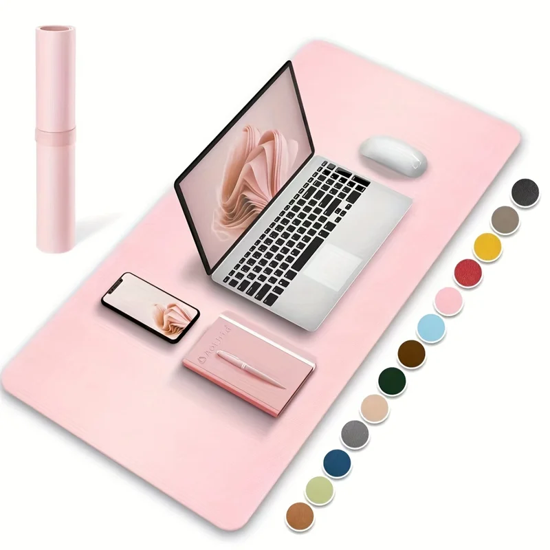 Desk Setup Rug - 1 ชิ้นขนาดใหญ่ขนาด 600*300 มม.แผ่นรองโต๊ะทำงาน PU หนังกันน้ำแผ่นรองเม้าส์เดสก์ท็อปคีย์บอร์ดแผ่นรองเม้าส์สำหรับเล่นเกม