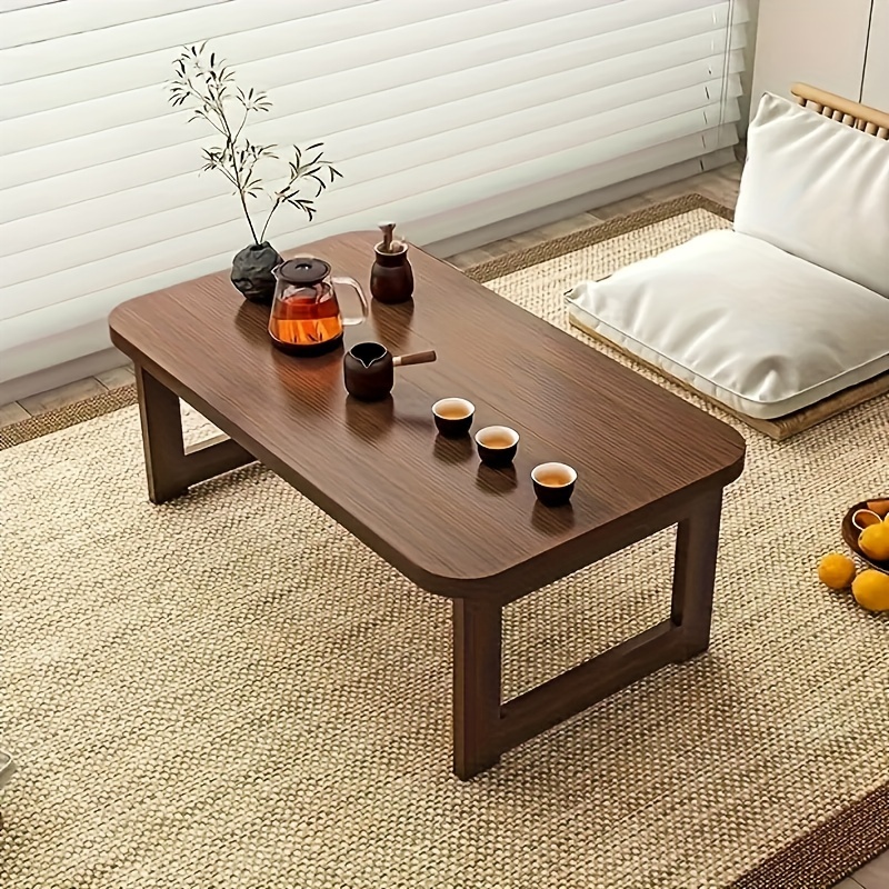 Desk Setup Wood - โต๊ะข้างพับได้แบบพกพา ท็อปโต๊ะไม้ไผ่ โครงไม้ โต๊ะข้างอเนกประสงค์ ประหยัดพื้นที่ สไตล์มินิมอล