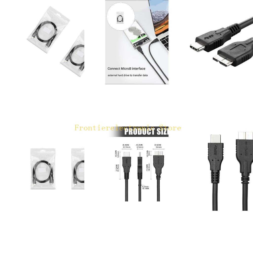 Desk Setup Laptop - G8DB USB C ถึง MicroB ข้อมูลสำหรับสายเคเบิลฮาร์ดไดรฟ์ภายนอก,