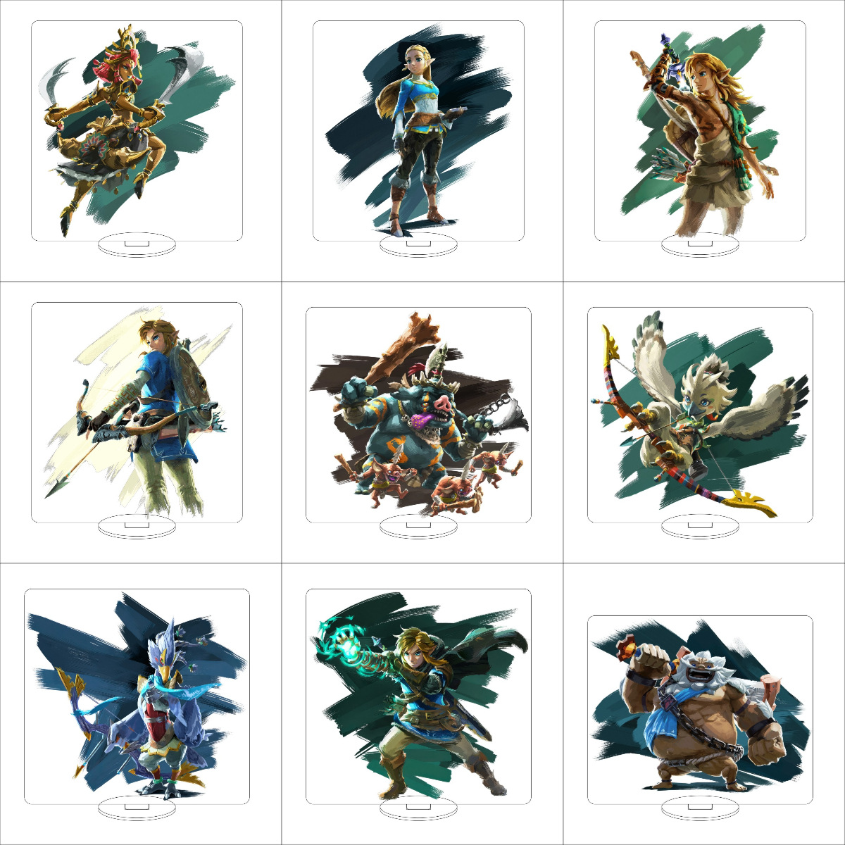 Zelda Desk Setup - สินค้าอนิเมะตำนานแห่งเซลด้า แผ่นอะคริลิกตั้งโชว์ ของตกแต่งโต๊ะน่ารัก ของขวัญชิ้นเล็กๆ สร้างสรรค์ พวงกุญแจ
