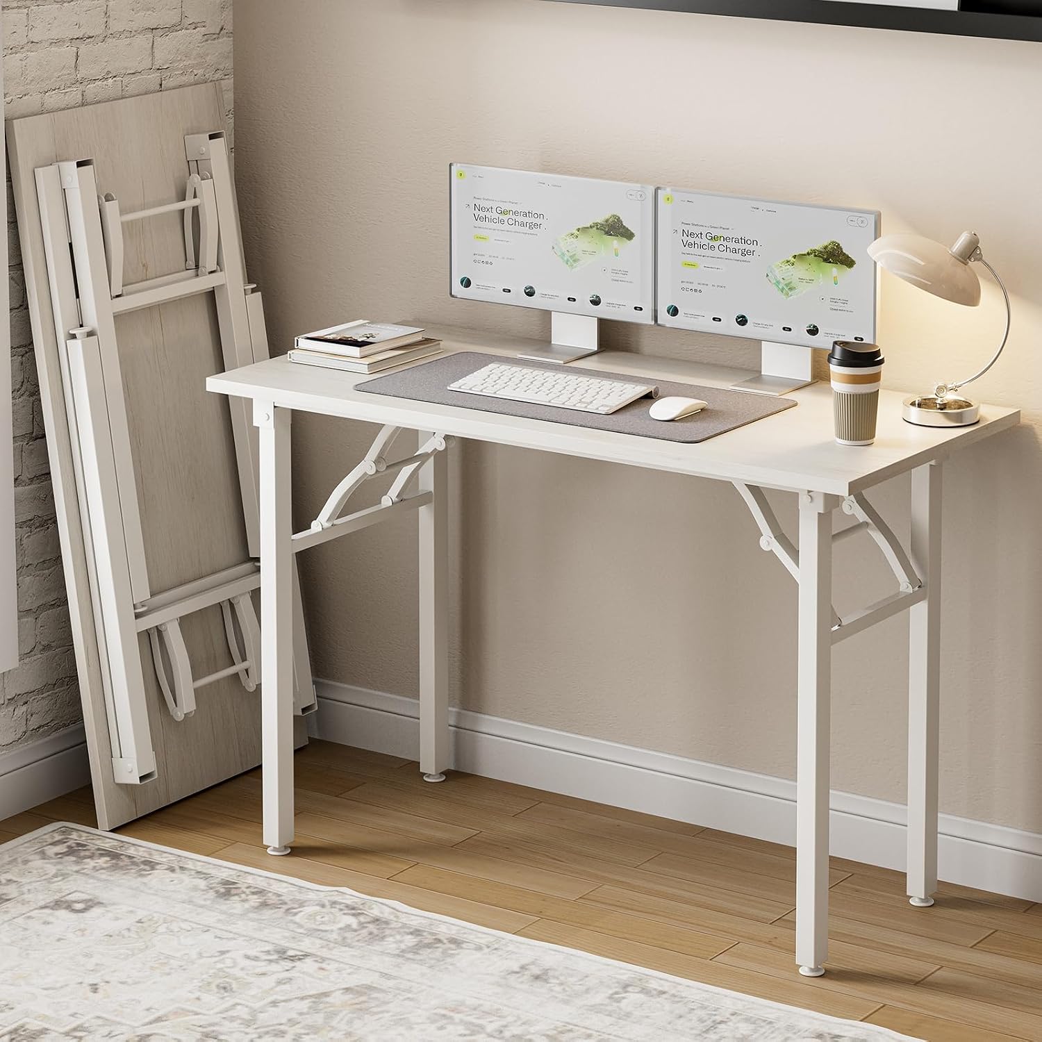 Desk Setup For 2 Laptops - โต๊ะคอมพิวเตอร์พับได้ Frylr Small – โต๊ะแล็ปท็อปพับได้ขนาด 43.3