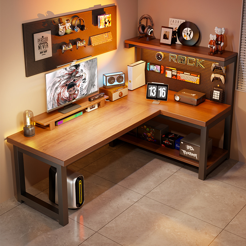 L Shaped Desk Setup - โต๊ะคอมพิวเตอร์เข้ามุมทันสมัย โต๊ะรูปตัว L โต๊ะอเนกประสงค์สำหรับใช้ในบ้าน ห้องนอน โต๊ะเรียน