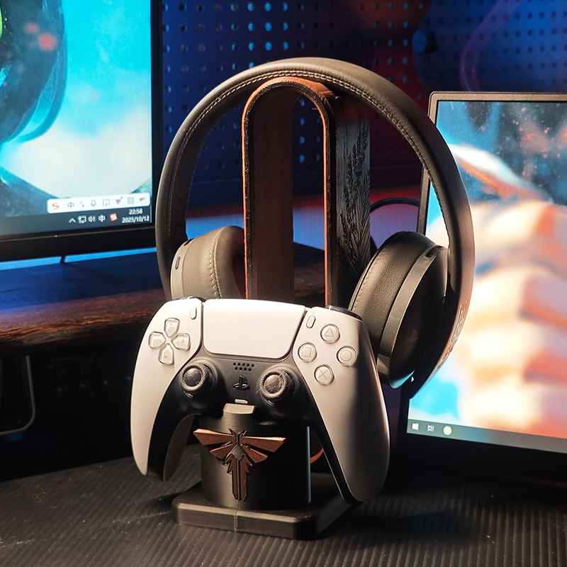 Zelda Desk Setup - ที่วางหูฟังลายเซลด้า ธีมอนิเมะ ที่แขวนโลโก้เกม PS5 อุปกรณ์ตกแต่งโต๊ะทำงานสำหรับอีสปอร์ต อุปกรณ์เสริมสำหรับเครื่องเล่นเกม