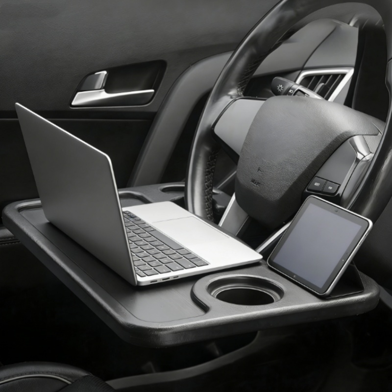 Desk Setup Laptop - โต๊ะติดพวงมาลัยรถยนต์ ที่วางแล็ปท็อป แท็บเล็ต อเนกประสงค์ โต๊ะรับประทานอาหารแบบพกพา อุปกรณ์ตกแต่งภายในรถยนต์