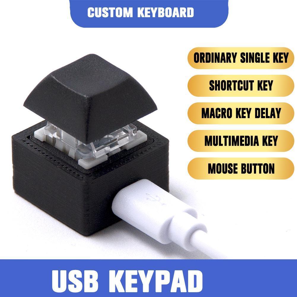 Desk Setup Programmer - แป้นพิมพ์หนึ่งคีย์คัดลอกและวางยูเอสบีคีย์บอร์ดแมโครทำงานตามสั่งตั้งโปรแกรมได้เมาส์ปุ่มร้อนคีย์บอร์ดขนาดเล็กปุ่มเดียว