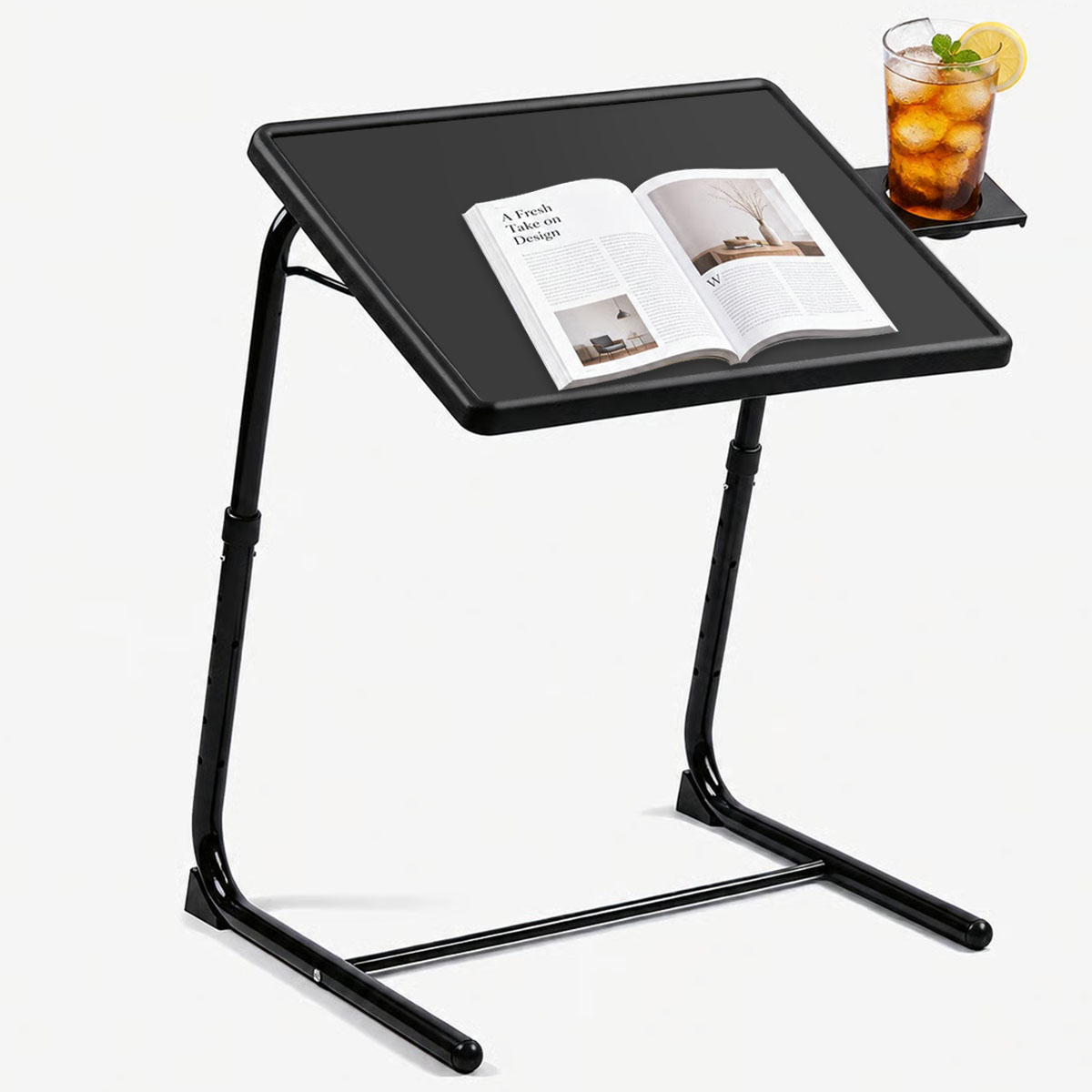 Desk Setup Laptop - โต๊ะวางแล็ปท็อปปรับระดับได้สำหรับใช้งานบนเตียง ปรับความสูงได้ 6 ระดับ ปรับเอียงได้ 3