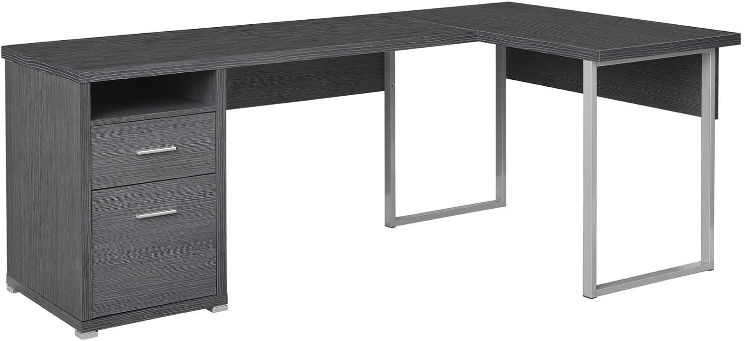 L Shaped Desk Setup - I 7257 โต๊ะคอมพิวเตอร์, โฮมออฟฟิศ, แบบเข้ามุม, ติดตั้งด้านซ้าย,