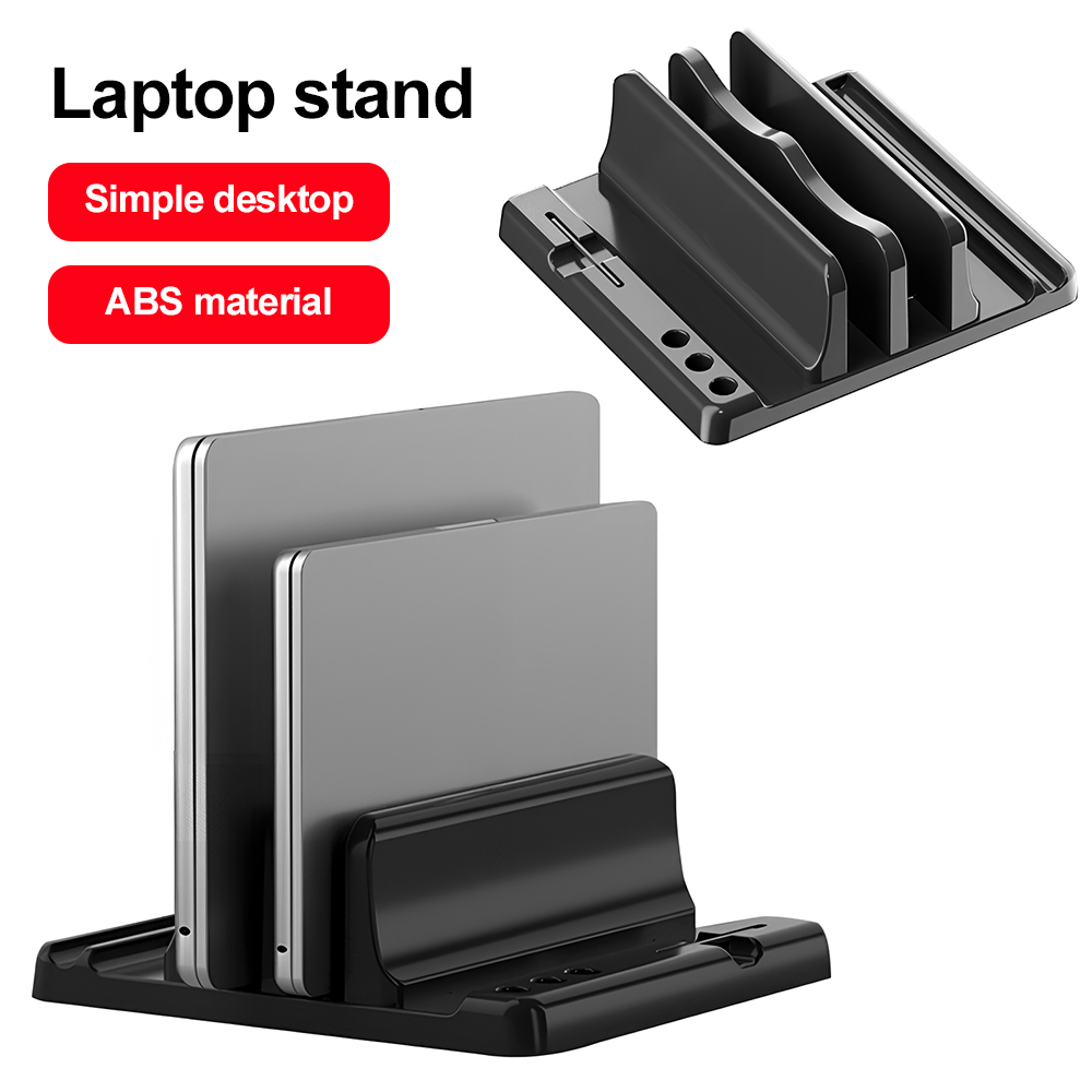 Desk Setup Macbook - ขาตั้งแล็ปท็อปแบบตั้งโต๊ะ 1/2 ช่อง ใช้ได้ทั่วไป ขาตั้งแล็ปท็อปแนวตั้ง ที่เก็บของบนโต๊ะ