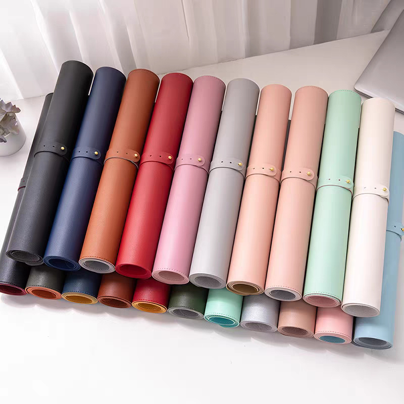 Desk Setup Rug - แผ่นรองโต๊ะแบบนุ่มพับได้ – แผ่นรองโต๊ะหนัง PU กันน้ำ ทนต่อการขีดข่วน