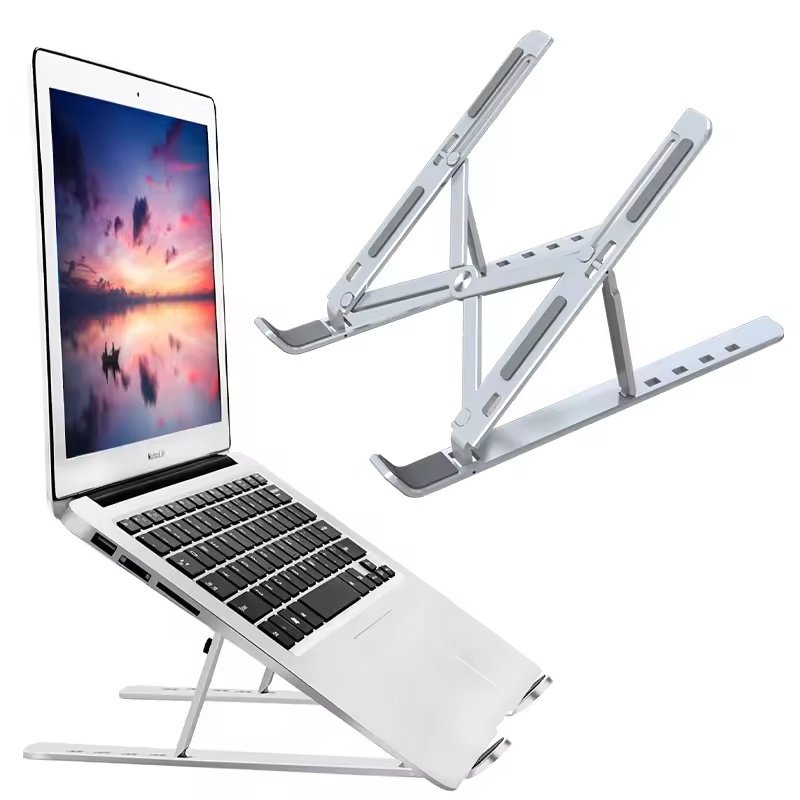 Desk Setup Macbook - ขาตั้งระบายความร้อนสำหรับโน้ตบุ๊กแบบพกพา ขาตั้งปรับระดับได้สำหรับคอมพิวเตอร์โน้ตบุ๊ก ขาตั้งแล็ปท็อปสำหรับ Macbook Air อุปกรณ์เสริมสำหรับโต๊ะทำงานในสำนักงาน