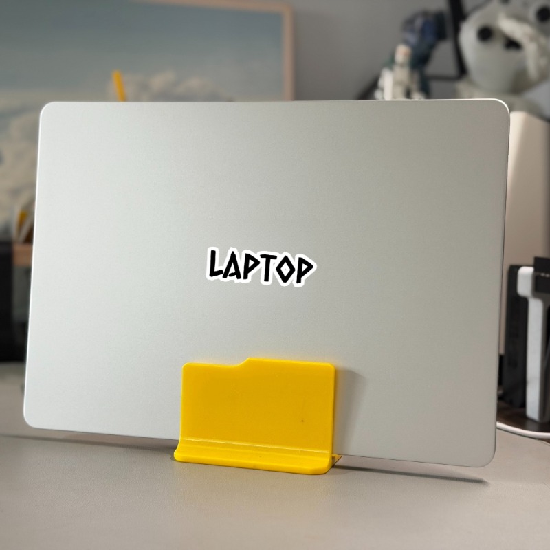 Vertical Laptop Stand - แท่นวางแล็ปท็อปแนวตั้ง 1 ชิ้น, ที่วางโน้ตบุ๊กแบบสองช่องสำหรับตั้งบนโต๊ะ, ประหยัดพื้นที่, แท่นวางแล็ปท็อปสำหรับแท็บเล็ตและอุปกรณ์จัดระเบียบบนโต๊ะ