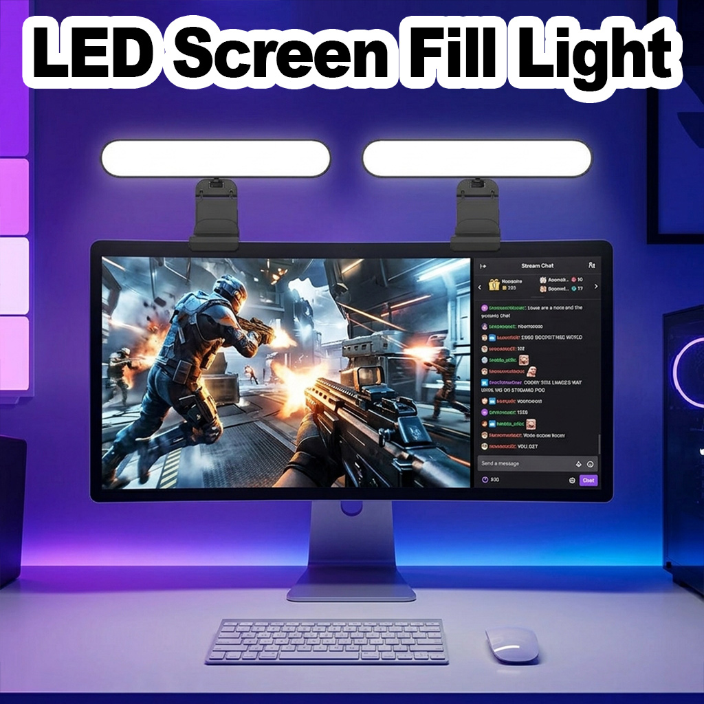 โคมไฟหน้าจอ LED แบบสัมผัสปรับค - Desk Setup For 2 Laptops บทวิจารณ์และราคา