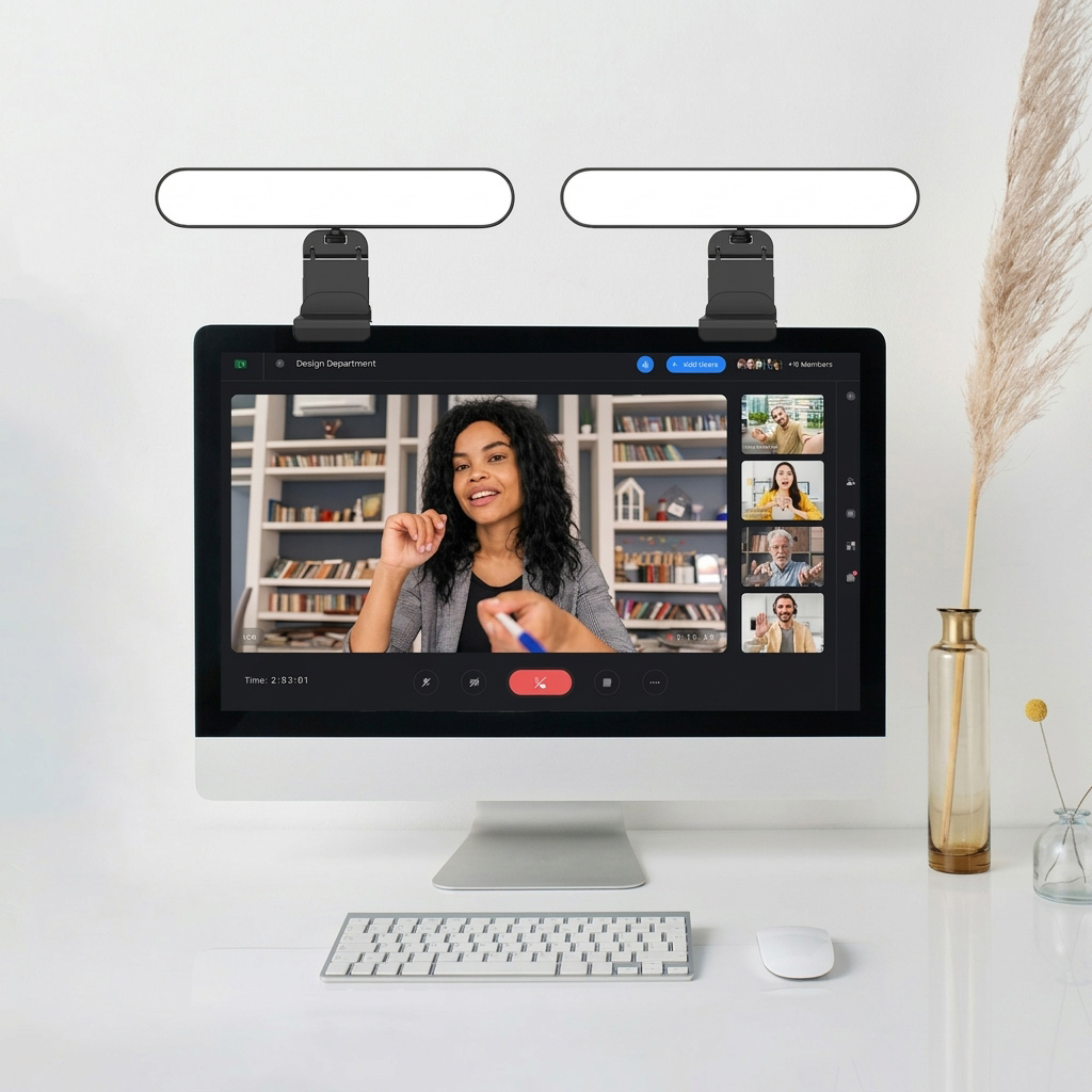 โคมไฟหน้าจอ LED แบบสัมผัสปรับค - Desk Setup For 2 Laptops บทวิจารณ์และราคา