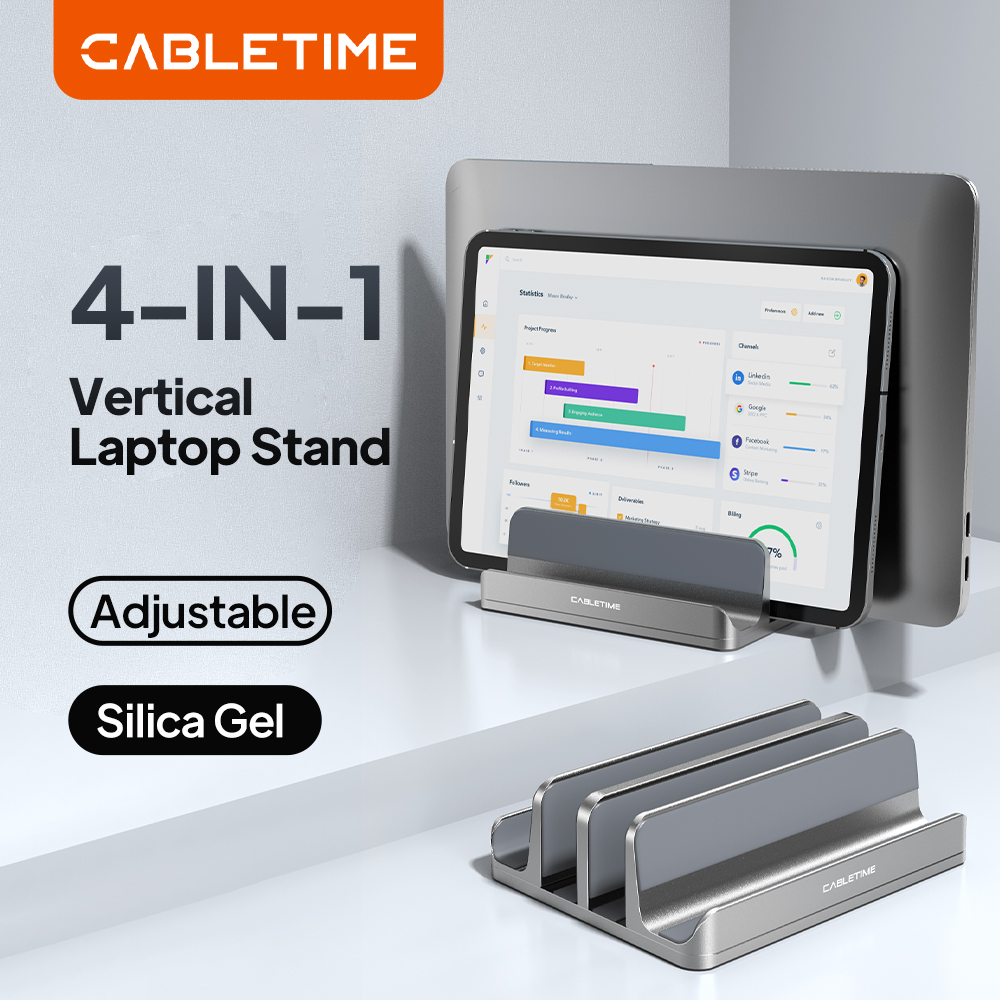CABLETIME ขาตั้งแล็ปท็อปแนวตั้ - Vertical Laptop Stand บทวิจารณ์และราคา