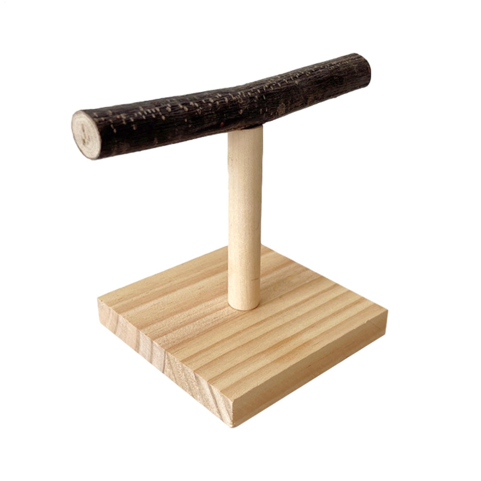 แท่นนั่งนกแก้วไม้ธรรมชาติ รูปต - Desk Setup Wood บทวิจารณ์และราคา