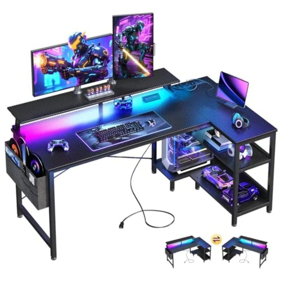 โต๊ะทำงานรูปตัวแอลสำหรับเล่นเก - L Shaped Desk Setup บทวิจารณ์และราคา