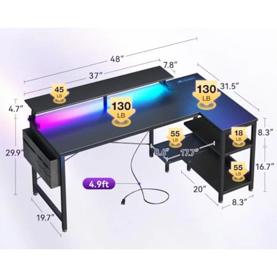 โต๊ะทำงานรูปตัวแอลสำหรับเล่นเก - L Shaped Desk Setup บทวิจารณ์และราคา