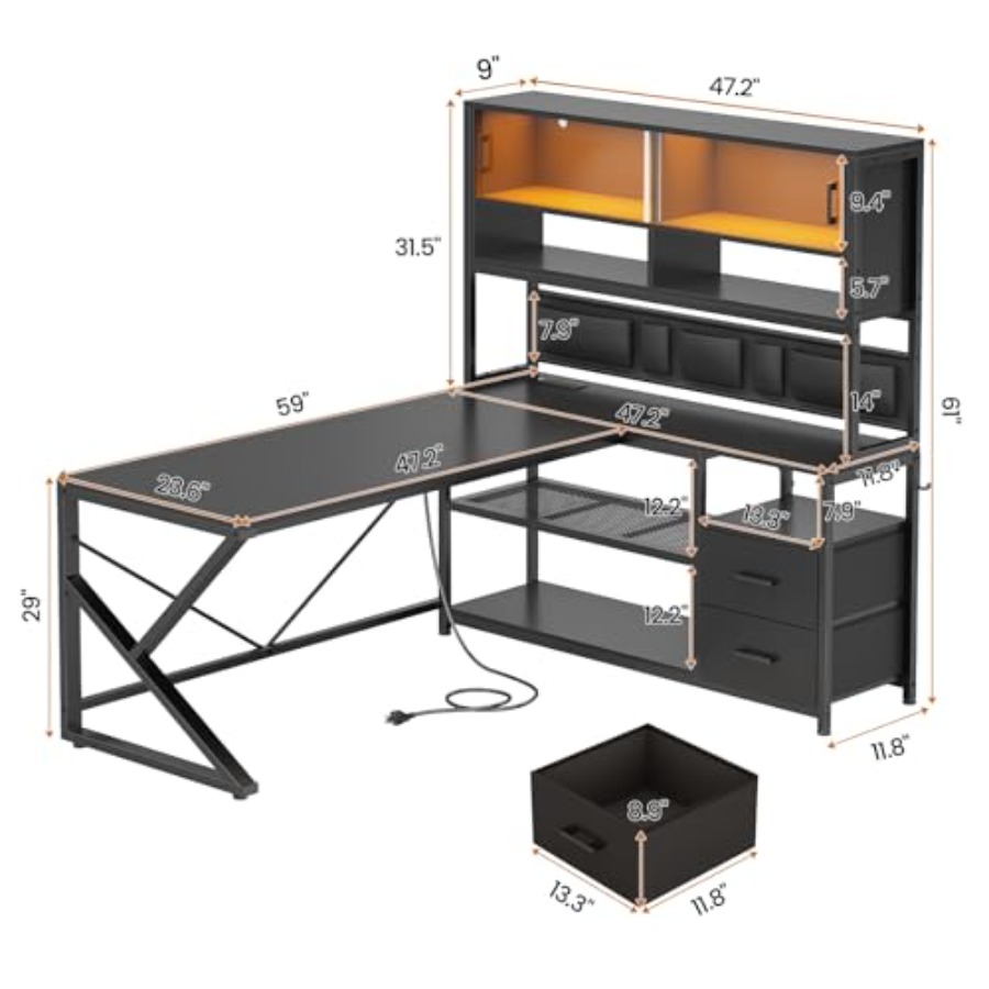โต๊ะเกมมิ่งรูปตัวแอล พร้อมชั้น - L Shaped Desk Setup บทวิจารณ์และราคา