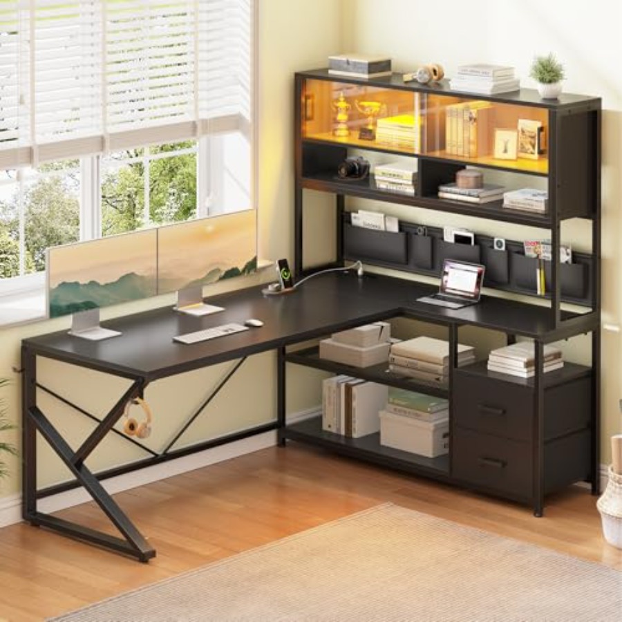 โต๊ะเกมมิ่งรูปตัวแอล พร้อมชั้น - L Shaped Desk Setup บทวิจารณ์และราคา
