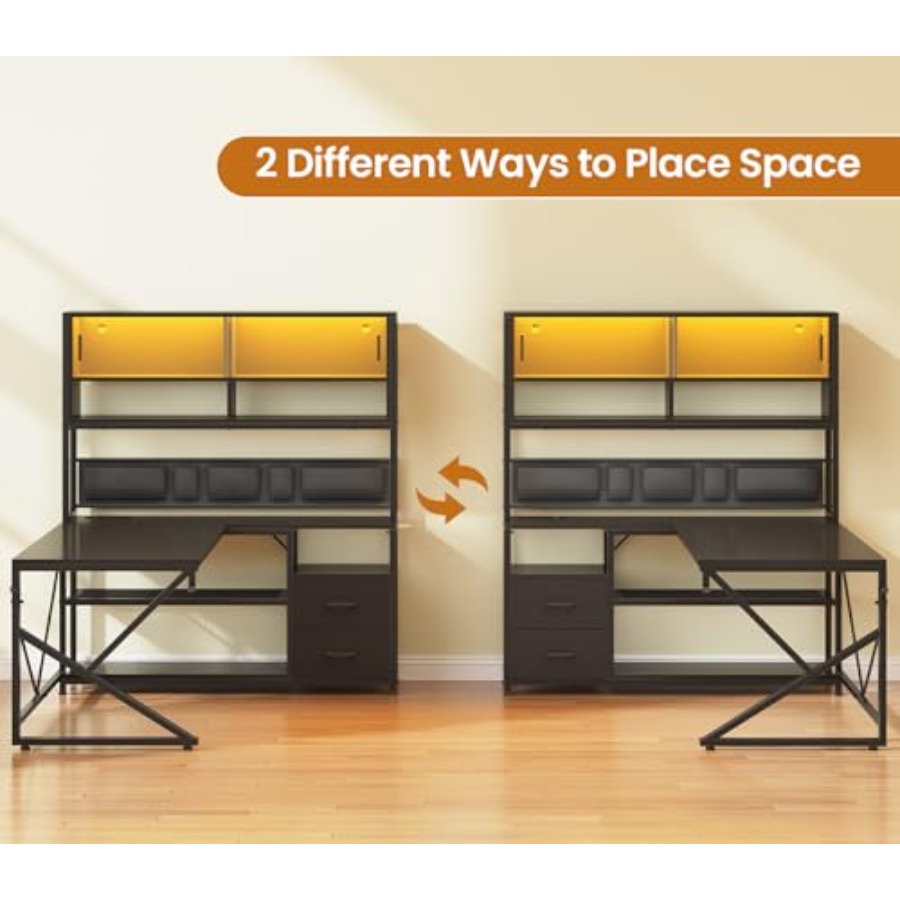 โต๊ะเกมมิ่งรูปตัวแอล พร้อมชั้น - L Shaped Desk Setup บทวิจารณ์และราคา