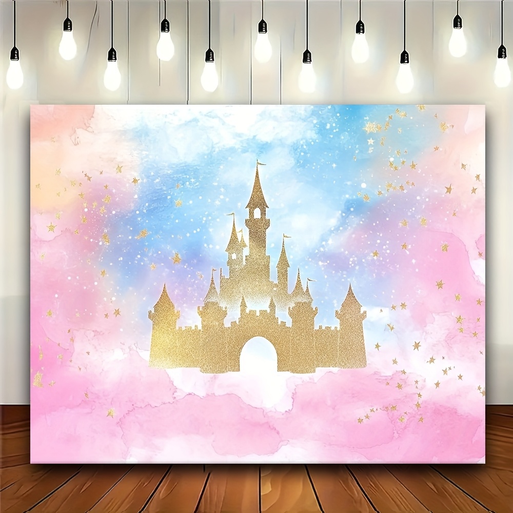 พื้นหลังสายรุ้งสีน้ําปราสาทเจ้ - Desk Setup Background บทวิจารณ์และราคา