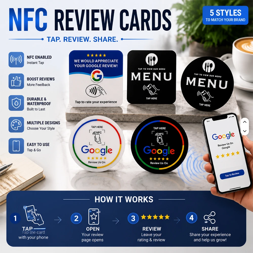 50 ชิ้น การ์ด NFC ทรงสี่เหลี่ย - Desk Setup Programmer บทวิจารณ์และราคา