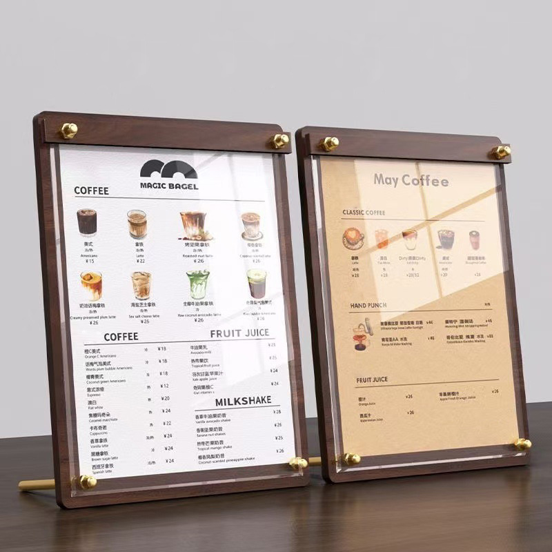 ป้ายเมนูอะคริลิคลายไม้แบบกำหนด - Desk Setup Wood บทวิจารณ์และราคา