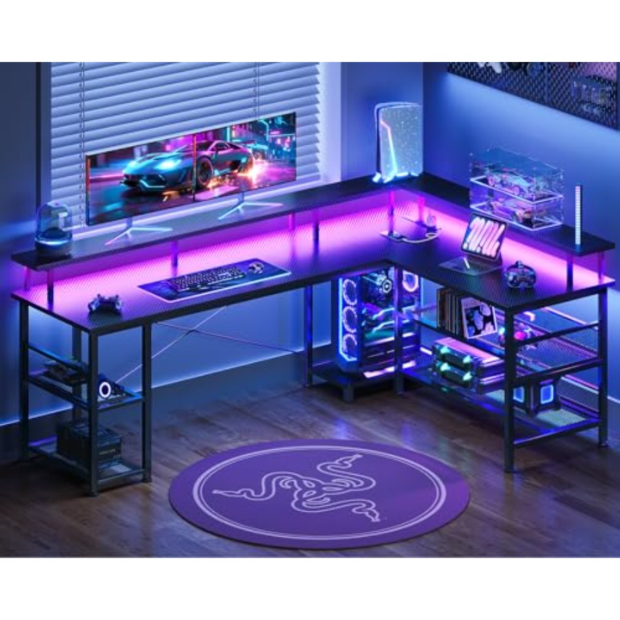 โต๊ะเกมมิ่งรูปตัวแอลขนาดใหญ่ 6 - L Shaped Desk Setup บทวิจารณ์และราคา