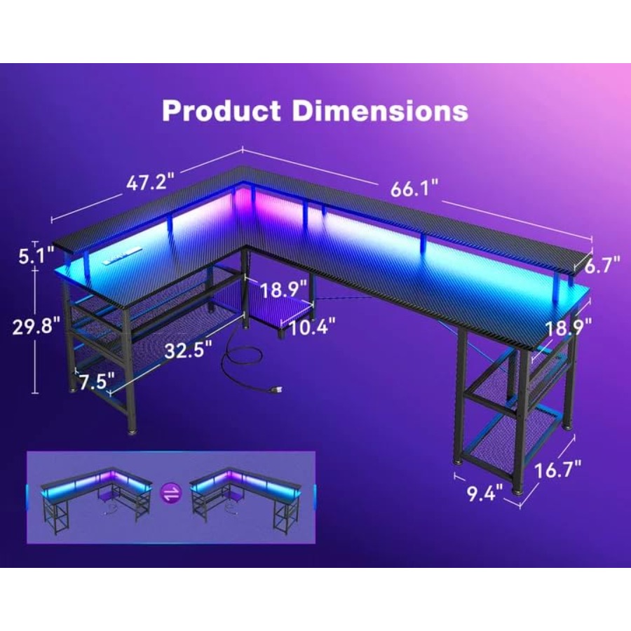 โต๊ะเกมมิ่งรูปตัวแอลขนาดใหญ่ 6 - L Shaped Desk Setup บทวิจารณ์และราคา