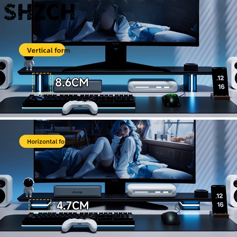 ขาตั้งจอ RGB แบบปรับระดับได้ ส - Desk Setup For 2 Laptops บทวิจารณ์และราคา
