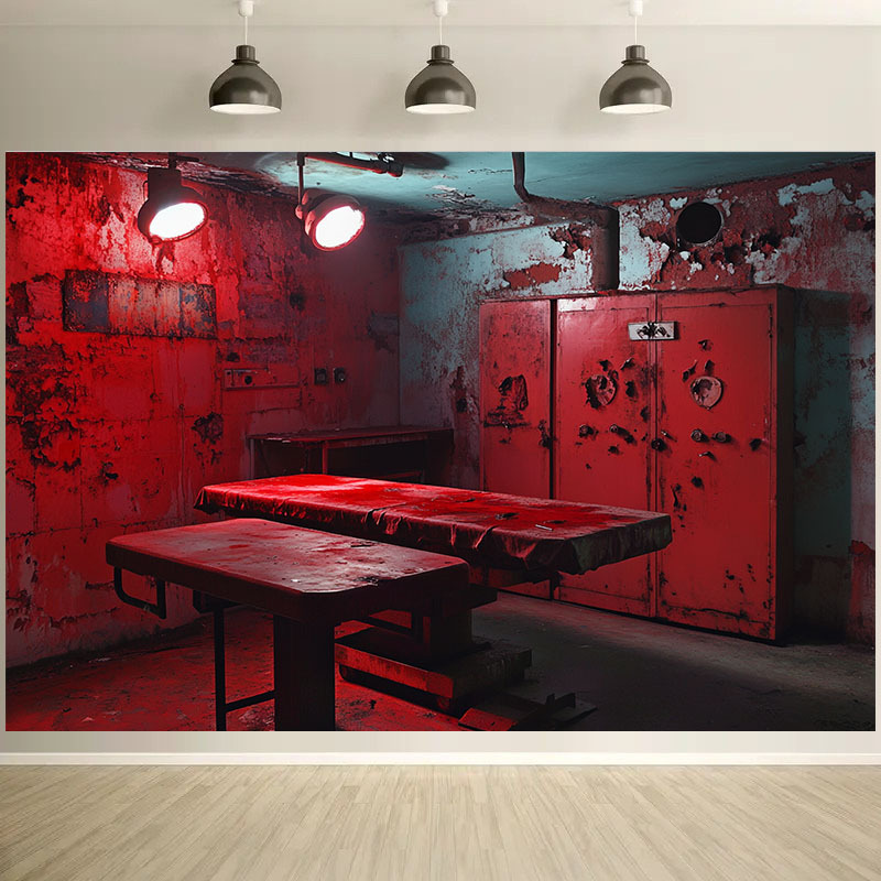 แบนเนอร์พื้นหลังสีแดงแนวสยองขว - Desk Setup Background บทวิจารณ์และราคา