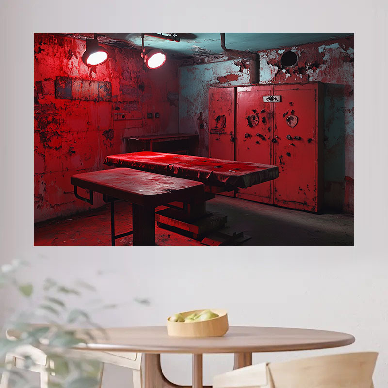 แบนเนอร์พื้นหลังสีแดงแนวสยองขว - Desk Setup Background บทวิจารณ์และราคา