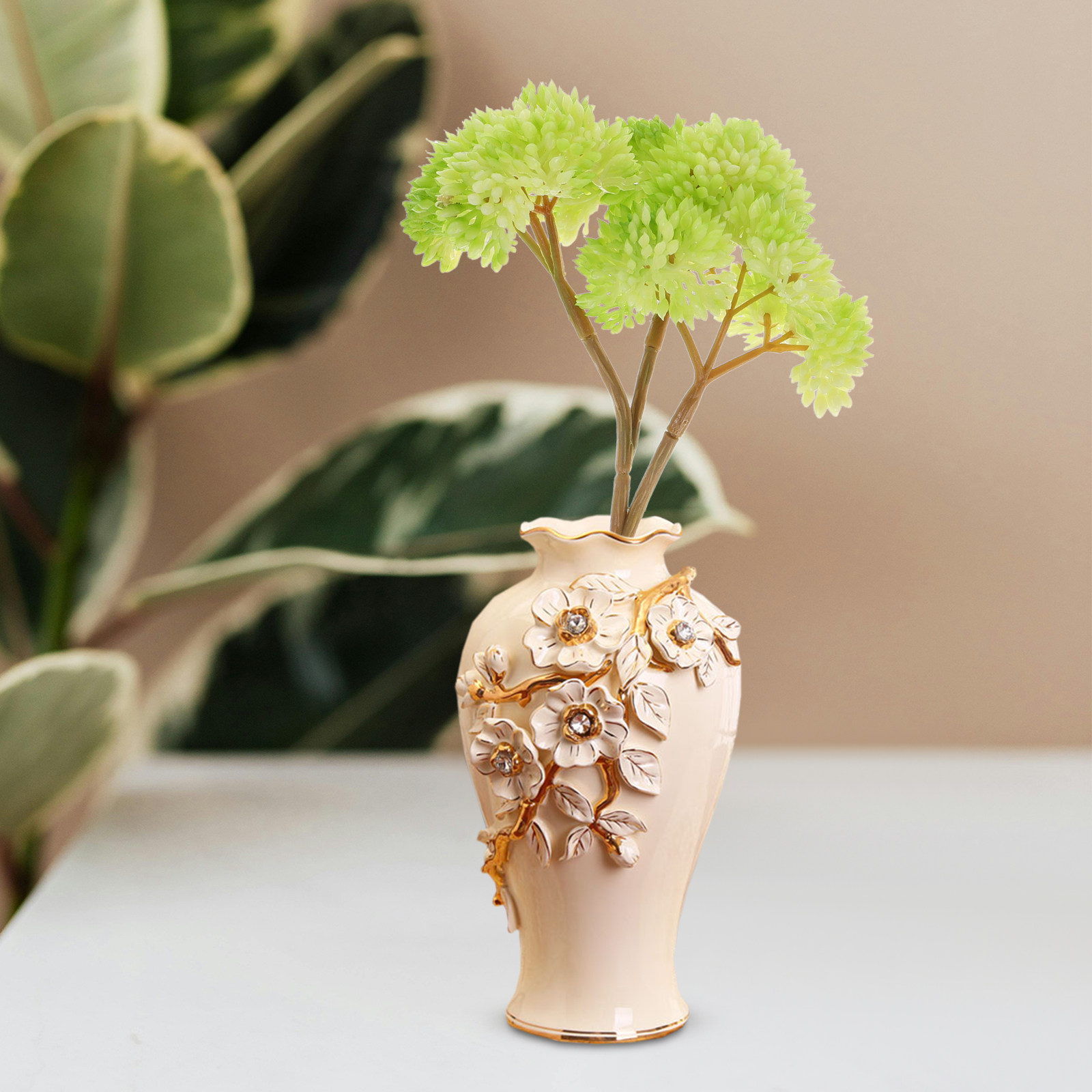 ต้นไม้อวบน้ำปลอมขนาดเล็ก ไม่ต้ - Desk Setup With Plants บทวิจารณ์และราคา