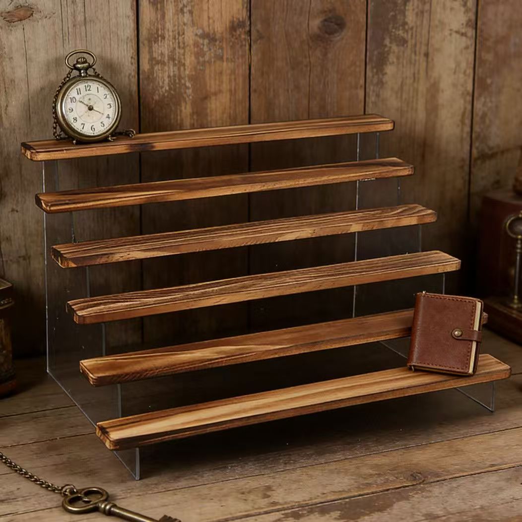 ชั้นวางของอะคริลิคแบบขั้นบันได - Desk Setup Wood บทวิจารณ์และราคา