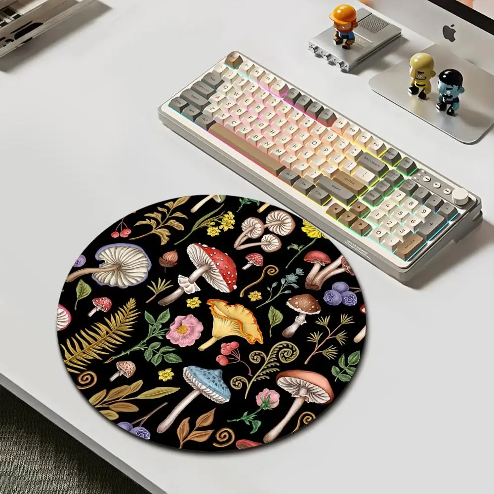 แผ่นรองเมาส์ลายพืชป่าทรงกลม แผ - Desk Setup With Plants บทวิจารณ์และราคา