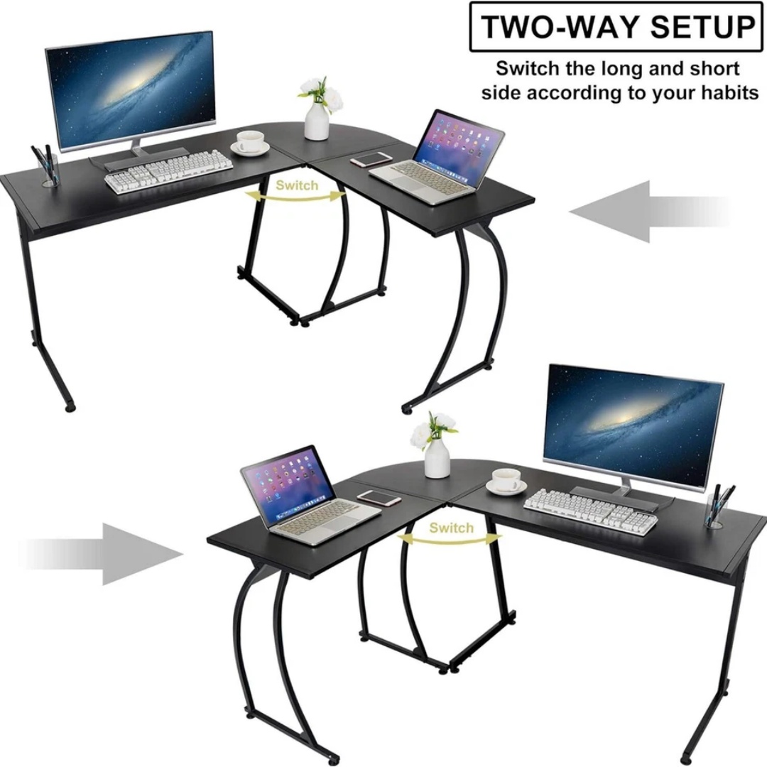 โต๊ะเกมมิ่งรูปตัว L ขนาด 58 นิ - L Shaped Desk Setup บทวิจารณ์และราคา