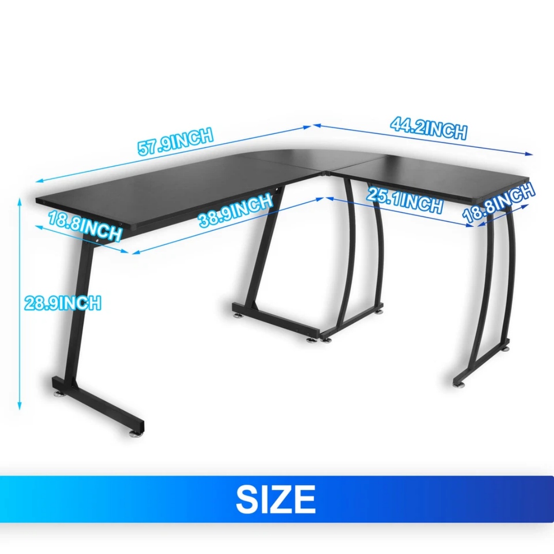 โต๊ะเกมมิ่งรูปตัว L ขนาด 58 นิ - L Shaped Desk Setup บทวิจารณ์และราคา